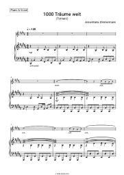 Sheet music, chords Anna-Maria Zimmermann - 1000 Träume weit (Torneró)