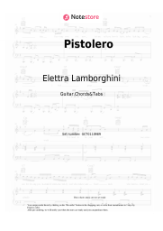 Sheet music, chords Elettra Lamborghini - Pistolero