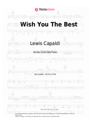 Sheet music, chords Lewis Capaldi - Wish You The Best