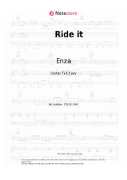 Sheet music, chords Enza - Ride it
