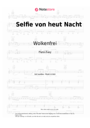 Sheet music, chords Wolkenfrei - Selfie von heut Nacht