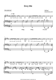 Sheet music, chords Calboy - Envy Me