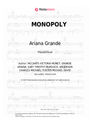 Sheet music, chords Ariana Grande, Victoria Monét - MONOPOLY