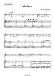 Sheet music, chords Howard Carpendale - Hello Again