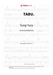 Sheet music, chords Yung Yury, Damn Yury - TABU.
