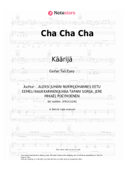 Sheet music, chords Käärijä - Cha Cha Cha