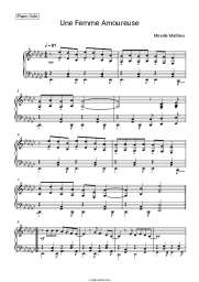 Sheet music, chords Mireille Mathieu - Une femme amoureuse