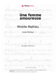 Sheet music, chords Mireille Mathieu - Une femme amoureuse