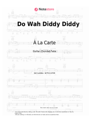 Sheet music, chords À La Carte - Do Wah Diddy Diddy