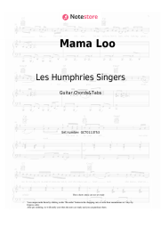 Sheet music, chords Les Humphries Singers - Mama Loo