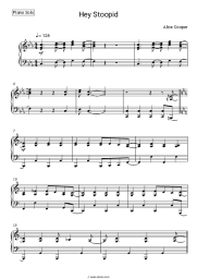 Sheet music, chords Alice Cooper - Hey Stoopid