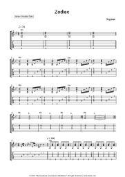 Sheet music, chords Zodiac - Zodiac
