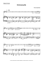 Sheet music, chords Pierre Bachelet - Emmanuelle