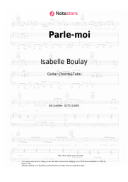 Sheet music, chords Isabelle Boulay - Parle-moi
