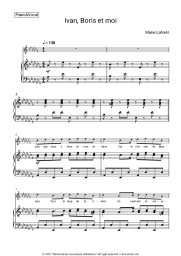 Sheet music, chords Marie Laforet - Ivan, Boris et moi
