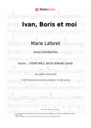 Sheet music, chords Marie Laforet - Ivan, Boris et moi