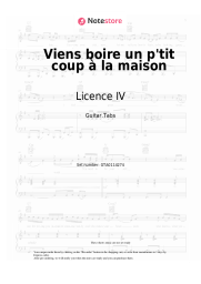 Sheet music, chords Licence IV - Viens boire un p'tit coup à la maison