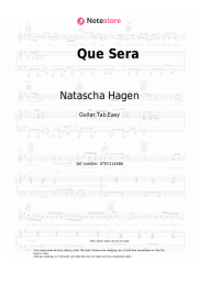 Sheet music, chords Natascha Hagen - Que Sera