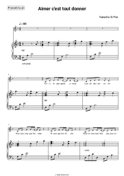 Sheet music, chords Natasha St-Pier - Aimer c'est tout donner