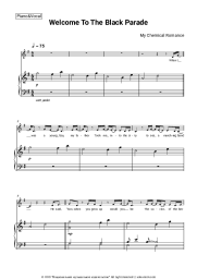 Sheet music, chords My Chemical Romance - Welcome To The Black Parade