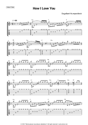 Sheet music, chords Engelbert Humperdinck - How I Love You