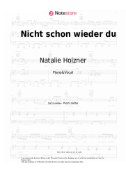 Sheet music, chords Natalie Holzner - Nicht schon wieder du