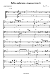 Sheet music, chords Black Fooss - Schön dat mer noch zosamme sin