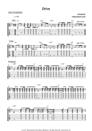 Sheet music, chords Incubus - Drive