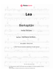 Sheet music, chords Bierkapitän, Andy Luxx, DJ Aaron - Lea