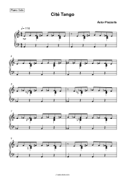Sheet music, chords Astor Piazzolla - Cite' Tango
