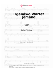 Sheet music, chords Sido, Mark Forster - Irgendwo Wartet Jemand