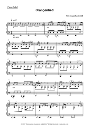 Sheet music, chords AnnenMayKantereit - Orangenlied