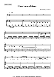 Sheet music, chords AnnenMayKantereit - Hinter klugen Sätzen