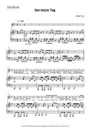 Sheet music, chords Peter Fox - Der letzte Tag