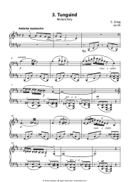 undefined Edvard Hagerup Grieg - Lyric Pieces, op.65. No. 3 Melancholy