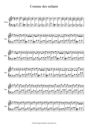 Sheet music, chords Coeur De Pirate - Comme des enfants