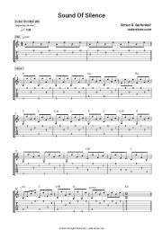 Sheet music, chords Simon & Garfunkel - The Sound of Silence