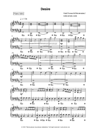 Sheet music, chords Sub Focus, Dimension - Desire