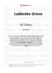 Sheet music, chords AJ Tracey - Ladbroke Grove