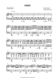 Sheet music, chords Rammstein - RADIO