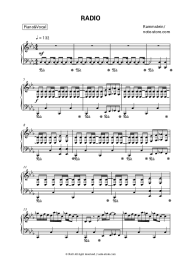 Sheet music, chords Rammstein - RADIO