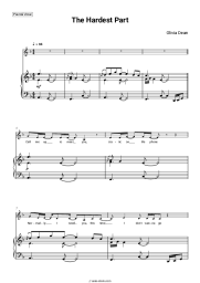 Sheet music, chords Olivia Dean - The Hardest Part