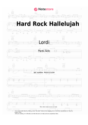 Sheet music, chords Lordi - Hard Rock Hallelujah