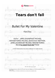 Sheet music, chords Bullet For My Valentine - Tears don't fall