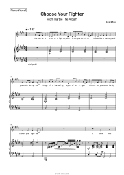 Sheet music, chords Ava Max - Choose Your Fighter (From Barbie The Album)