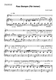 Sheet music, chords Sarah Engels - Para Siempre (Für immer)