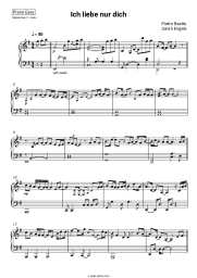 Sheet music, chords Pietro Basile, Sarah Engels - Ich liebe nur dich