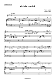 Sheet music, chords Pietro Basile, Sarah Engels - Ich liebe nur dich