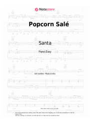 Sheet music, chords Santa - Popcorn Salé