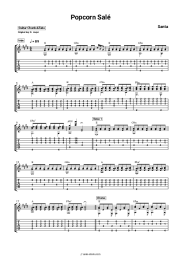 Sheet music, chords Santa - Popcorn Salé